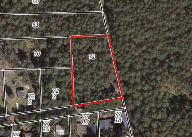 Lageskizze - Vertragsfreie Waldfläche am östlichen Ortsrand von Borkwalde neben und gegenüber von bebauten Grundstücken