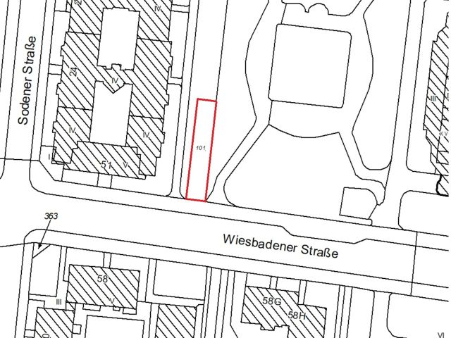 Lageskizze - Baugrundstück mit Baugenehmigung zur Errichtung eines Wohnhauses im Rheingauviertel in Berlin-Wilmersdorf