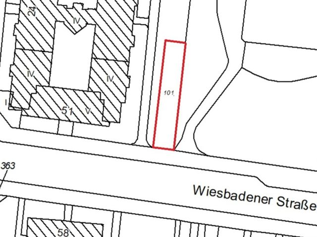 Lageskizze - Baugrundstück mit Baugenehmigung zur Errichtung eines Wohnhauses im Rheingauviertel in Berlin-Wilmersdorf