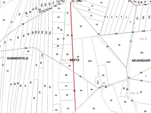 Lageskizze beide Flurstücke - Zwei Holzungsstreifen im nördlichen Berliner Speckgürtel