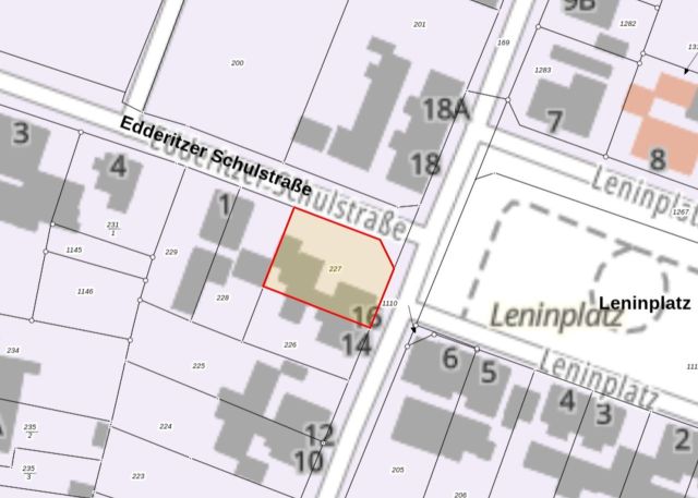 Lageskizze - Vertragsfreies Wohngrundstück mit Garten **inklusive desolater Doppelhaushälfte**