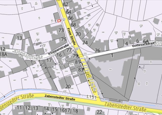 Umgebungsskizze - Ehemalige Turmstation in zentraler Ortslage an der Hauptstraße - 2-stöckiges Gebäude