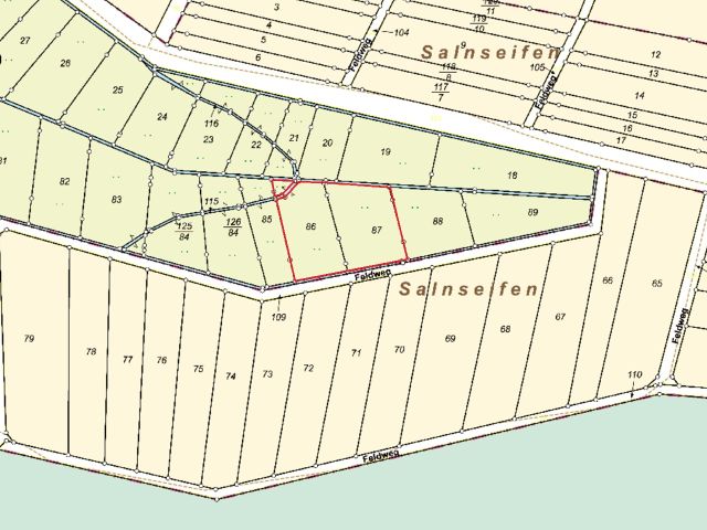 Lageskizze Flurstücke 86 und 87 - 10 Flächen in Streulage um Weidelbach * Landwirtschafts-/Grünlandflächen, teilweise mit Gehölzen/Sträuchern und Gehölzflächen