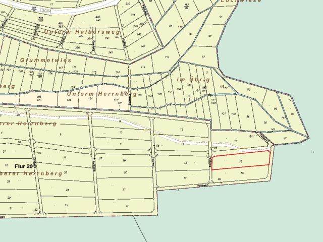 Lageskizze Flurstück 15 - 10 Flächen in Streulage um Weidelbach * Landwirtschafts-/Grünlandflächen, teilweise mit Gehölzen/Sträuchern und Gehölzflächen