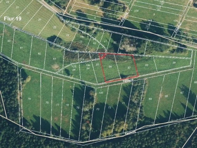 Lageskizze Flurstücke 86 und 87 - 10 Flächen in Streulage um Weidelbach * Landwirtschafts-/Grünlandflächen, teilweise mit Gehölzen/Sträuchern und Gehölzflächen
