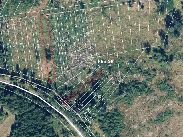 Lageskizze Flurstücke 52/13 und 33/2 - 10 Flächen in Streulage um Weidelbach * Landwirtschafts-/Grünlandflächen, teilweise mit Gehölzen/Sträuchern und Gehölzflächen