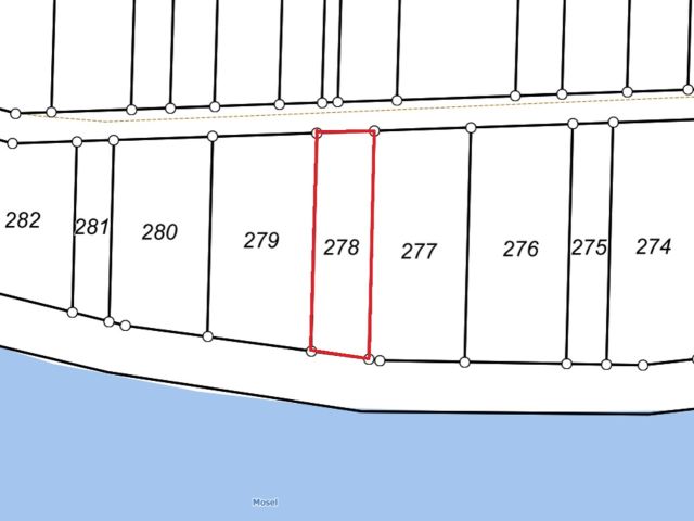 Lageskizze - Ufergrundstück an der Moselschleife nordöstlich von Trier