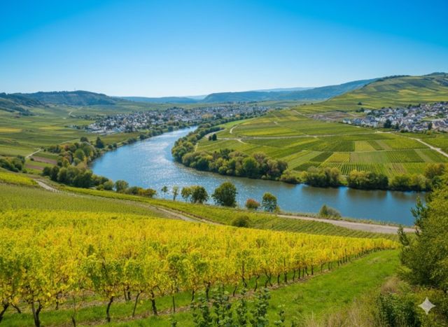 Ufergrundstück an der Moselschleife nordöstlich von Trier