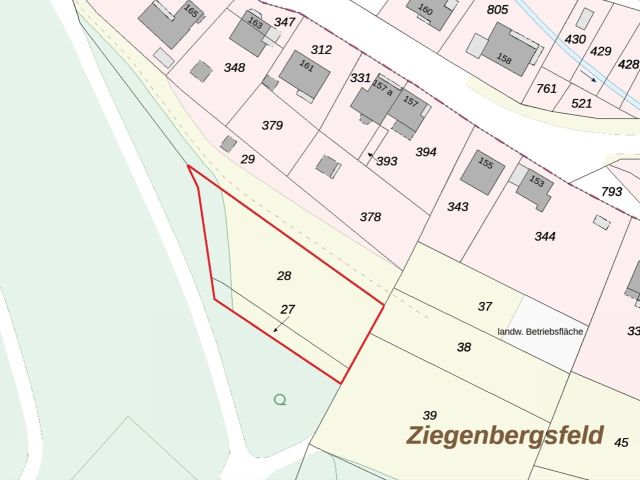 Lageskizze - Vertragsfreie Landwirtschaftsfläche hinter Wohnbebauung in Freudenberg