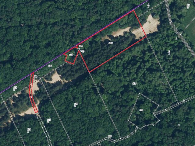 Lageskizze mit Luftbildunterlegung - Über 1,4 Hektar vertragsfreie Waldflächen im Waldgebiet Bieselheide **direkt an der Berliner Stadtgrenze**