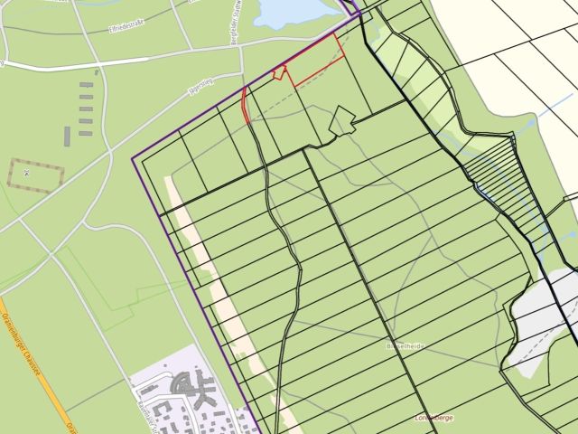 Lageskizze mit Umgebung - Über 1,4 Hektar vertragsfreie Waldflächen im Waldgebiet Bieselheide **direkt an der Berliner Stadtgrenze**