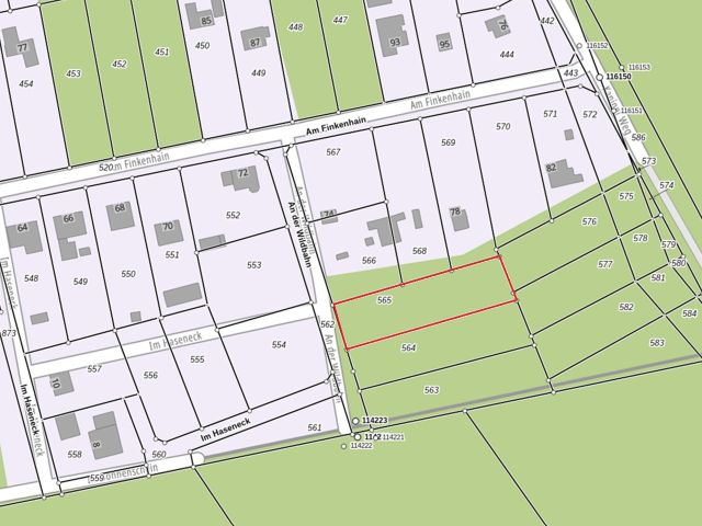 Lageskizze - Vertragsfreie Waldfläche nahe Wohnbebauung in Borkheide **etwa 10 km vom Berliner Ring entfernt** 