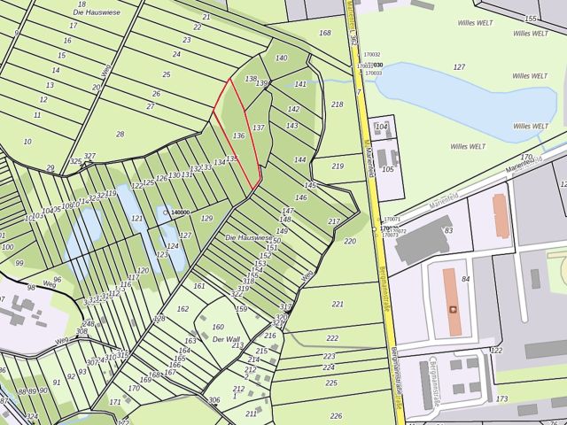Lageskizze mit Umgebung - Vertragsfreier Wald am Erlebnispark ´Willes Welt´ **etwa 28 km vom Berliner Ring entfernt**
