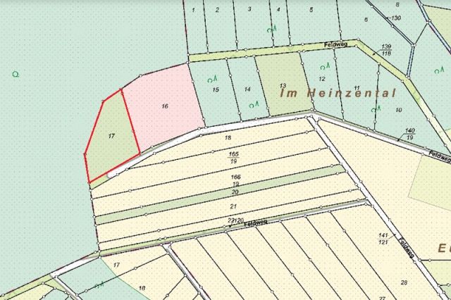 Lageskizze - Waldfläche im höchstgelegenen Weinbauort im Rheingau