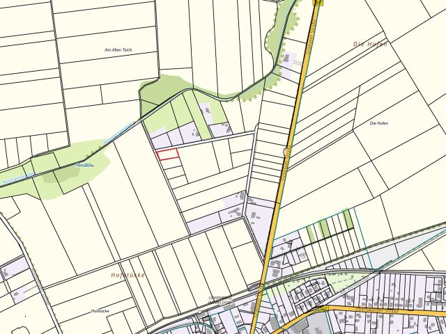 Lageskizze mit Umgebung - Verpachtete Landwirtschaftsfläche gegenüber von Wohnhäusern *Natur pur - vor den Toren Berlins*