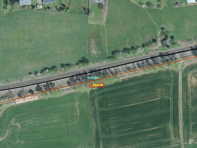 Lageskizze - Straßenbegleitende Kleinstfläche am Schachtweg