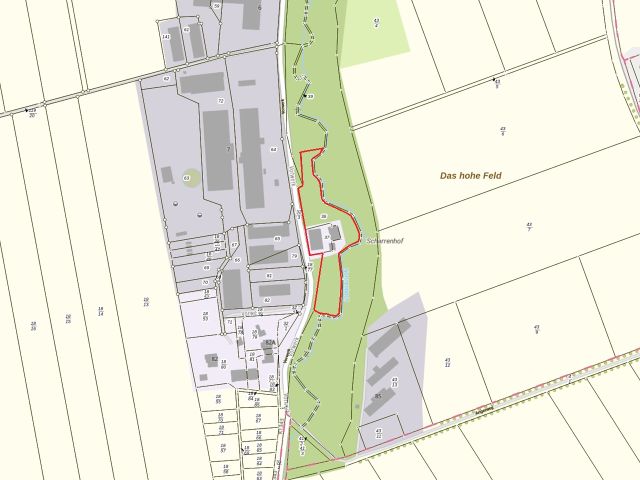 Lageskizze - Ruinöse ehemalige Hofstelle **vertragsfrei**