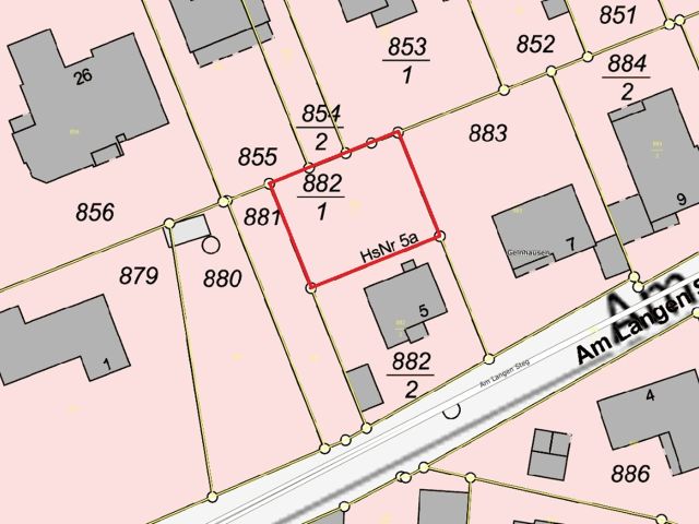 Lageskizze - Vertragslos genutzter Garten hinter einem Wohnhaus in der Barbarossastadt Gelnhausen *nahe Frankfurt/Main*