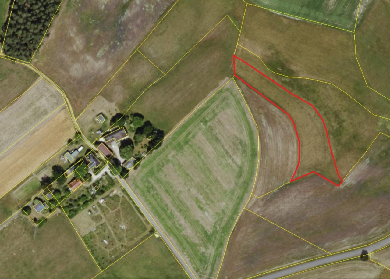 Landwirtschaftsfläche im Fichtelgebirge in Bayern