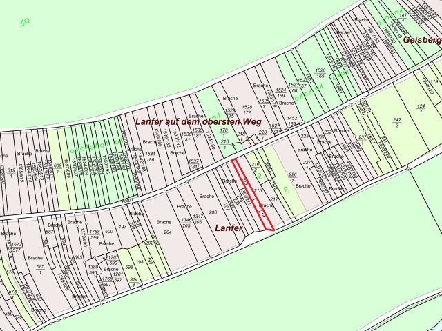 Lageskizze - Brachliegende Weinanbaufläche im Weinort Wolf in einer Moselschleife