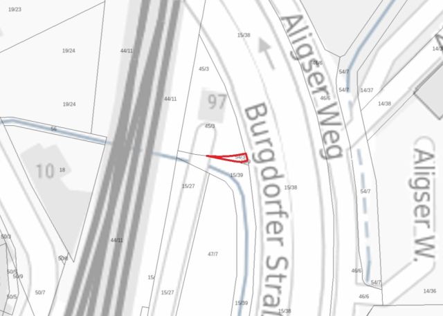 Lageskizze Flurstück 54/3 - Vertragsfreie Grünfläche neben einem Wohngebiet und nahe der Serways Raststätte Lehrter See Süd sowie kleine Restfläche