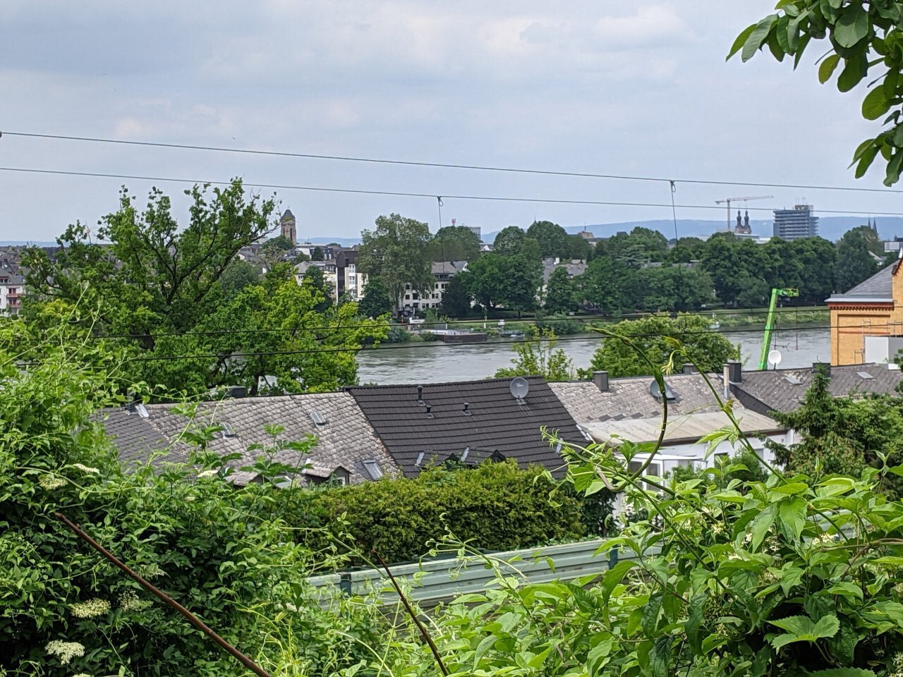 Ehemaliger Garten in Koblenz mit Blick auf den Rhein, nur wenige Meter vom Kloster Bethlehem entfernt