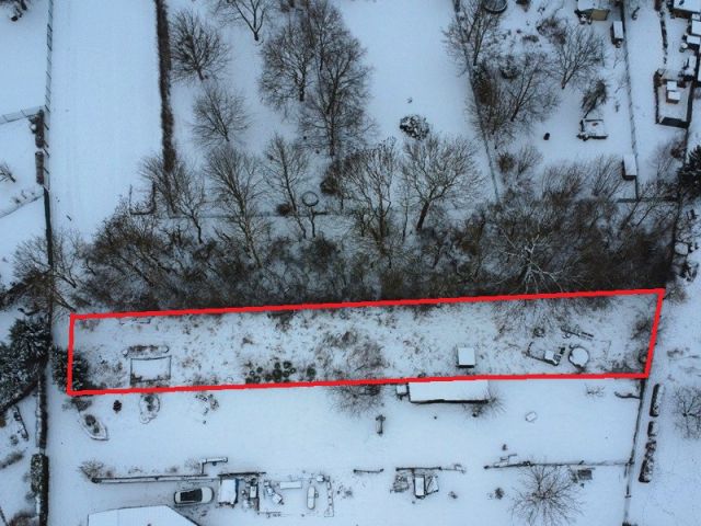 Blick auf ungefähre Grundstücksgrenzen und auf die Umgebung - Vertragsfreies Gartengrundstück nahe der Grenze zu Niedersachsen