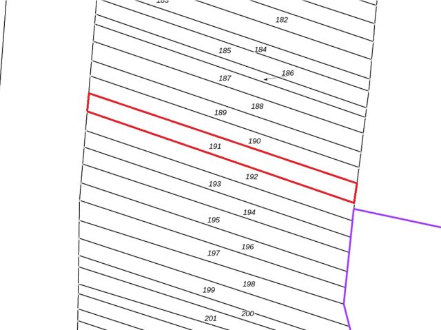 Lageskizze Flurstück 191 - Eine Waldfläche und eine bis 31.12.2027 verpachtete Landwirtschaftsfläche nahe dem ´Wernsdorfer See´