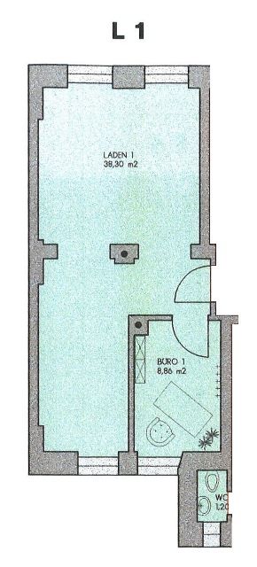Grundriss - Bezugsfreie Gewerbeeinheit nahe dem Stadtzentrum von Zwickau