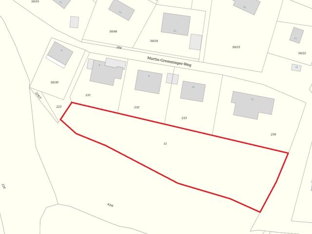 Lageskizze - Grundstück im Kurort Hinterzarten im Schwarzwald ca. 27 km von Freiburg (Breisgau) entfernt *vertragsfreie Grünfläche*