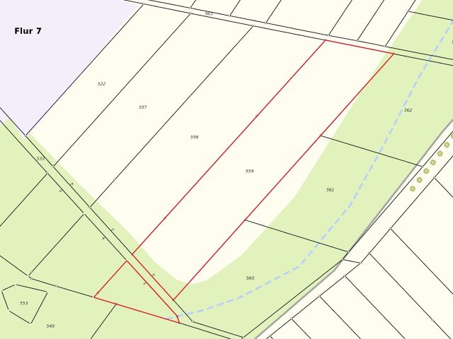 Lageskizze -  1/2 Miteigentumsanteil an einer verpachteten Landwirtschaftsfläche südöstlich der Kleinsiedlung Hetzeberg **über 1 Hektar**