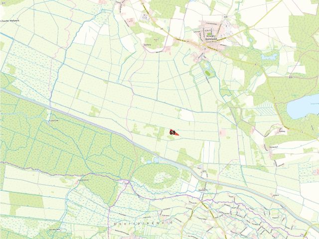 Lageskizze mit Umgebung - Über 1,2 Hektar vertragsfreie Grünfläche im Spreewald **etwa 26 km von Cottbus entfernt**