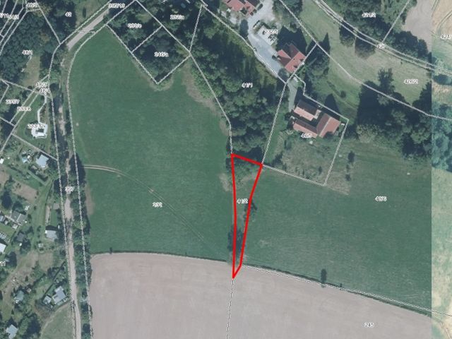 Lageskizze mit Umgebung und Luftbildunterlegung - Grünland mit vereinzelten Bäumen nahe der A 4 ´Hohenstein-Ernstthal´
