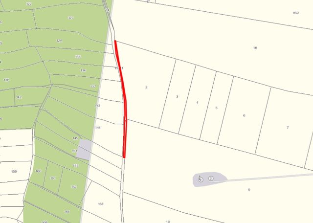 Lageskizze - Schmaler Ackerstreifen in Zodel - vertragslos genutzt