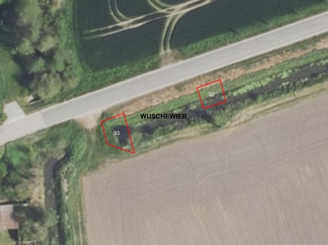 Lageskizze mit Luftbildunterlegung - Straßenbegleitende Böschungsflächen im Landkreis Märkisch-Oderland