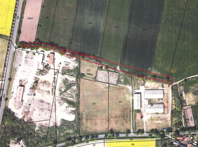 Lageskizze - Bis 30.09.2028 verpachtete Fläche hinter gewerblich genutzten Grundstücken