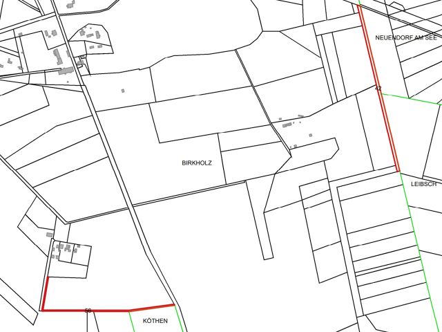 Lageskizze - 2 Grundstücke nahe dem Köthener See / im Berliner Umland **teilweise vertragslose Nutzung**