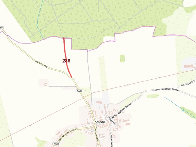 Lageskizze - Vertragslos genutzter Landwirtschaftsstreifen am Taucherwald **etwa 33 km von Dresden entfernt**