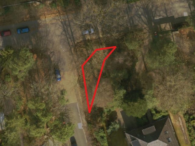 Lageskizze mit Luftbildunterlegung - Vertragsfreies Grundstück neben einem Einfamilienhaus in Hamburg-Eißendorf +einem der grünsten Stadtteile Hamburgs+