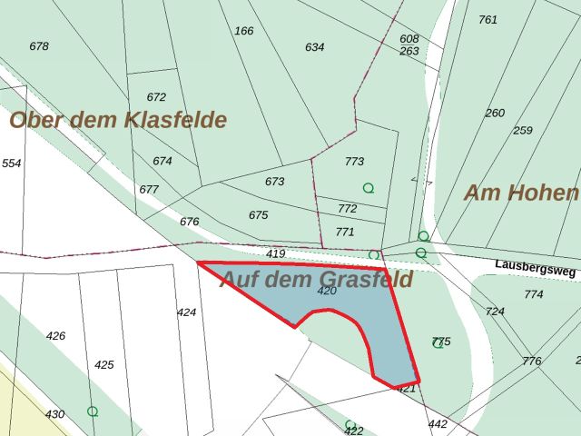 Lageskizze - Vertragsfreie Waldfläche in Bonn-Ramersdorf **nahe des Dornheckensees**