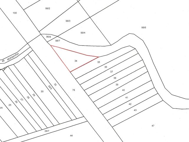 Lageskizze - 2/24 Miteigentumsanteil an einem Grundstück südöstlich vom Mühlenrhin