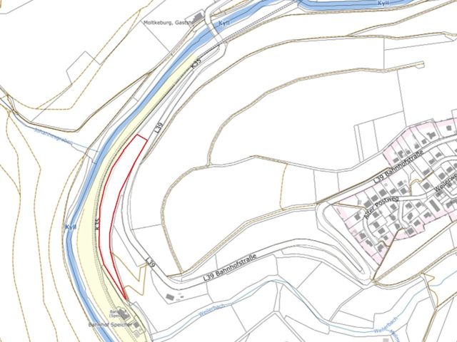 Lageskizze mit Umgebung - Über 1,1 Hektar vertragsfreie Waldfläche **etwa 32 km nördlich vom Trierer Zentrum entfernt**