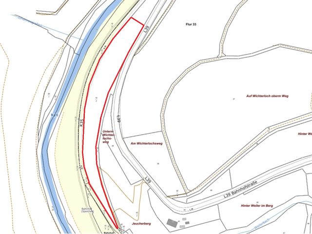Lageskizze - Über 1,1 Hektar vertragsfreie Waldfläche **etwa 32 km nördlich vom Trierer Zentrum entfernt**