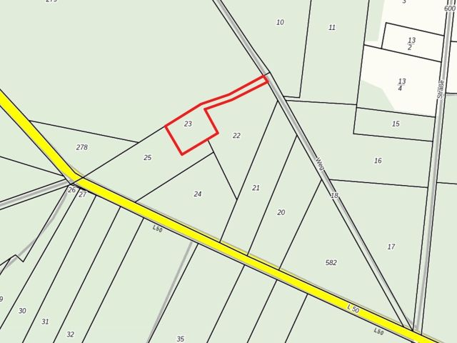 Lageskizze - Vertragsfreie Waldfläche in der Niederlausitz