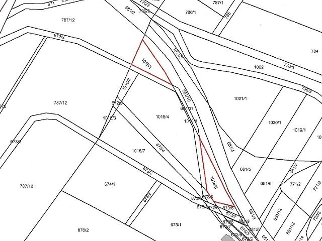 Lageskizze - 2 Splitterflächen mit Baum- und Strauchbewuchs ca. 150 m von der Hessischen Landesgrenze entfernt