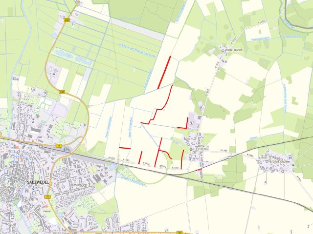 Übersicht Lage aller Flurstücke - Splitterflächen in Streulage mit insgesamt über 2,2 ha in der Altmark - teilweise bis 30.09.2029 verpachtet