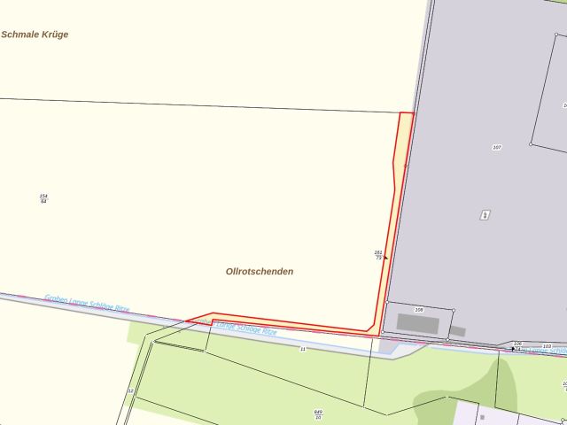 Lageskizze Flurstück 161/73 - Splitterflächen in Streulage mit insgesamt über 2,2 ha in der Altmark - teilweise bis 30.09.2029 verpachtet