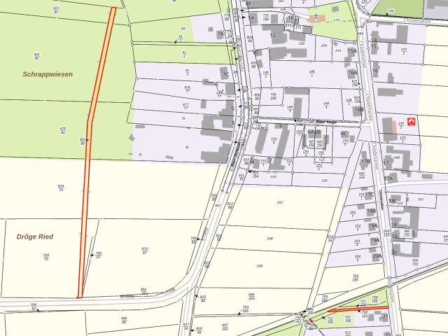Lageskizze Flurstücke 363/85, 702/163 und 713/55 - Splitterflächen in Streulage mit insgesamt über 2,2 ha in der Altmark - teilweise bis 30.09.2029 verpachtet