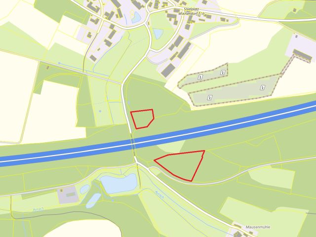 Lageskizze - Zwei forstwirtschaftliche Grundstücke bei Neuendettelsau an der A6