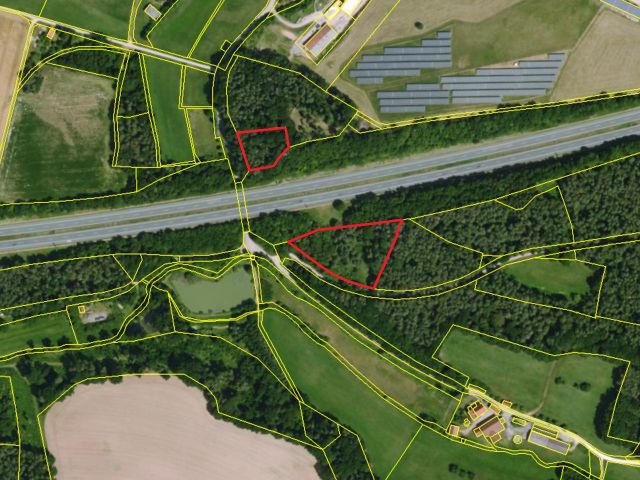 Lageskizze - Zwei forstwirtschaftliche Grundstücke bei Neuendettelsau an der A6